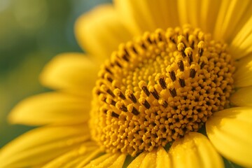 Close up of Vibrant Yellow Sunflower Blooming