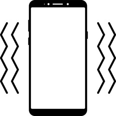 Phone ring with vibration icons. Smartphone sound profile, ringtone symbols, and vibration mode icon set for app and ui. Transparent PNG and vector illustration.