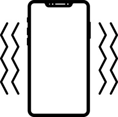 Phone ring with vibration icons. Smartphone sound profile, ringtone symbols, and vibration mode icon set for app and ui. Transparent PNG and vector illustration.