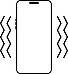 Phone ring with vibration icons. Smartphone sound profile, ringtone symbols, and vibration mode icon set for app and ui. Transparent PNG and vector illustration.