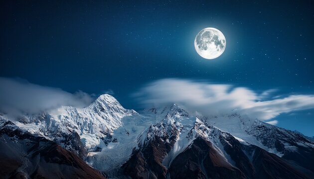 majestic snow capped mountains alpine region landscape photography clear sky aerial view natural beauty - Powered by Adobe