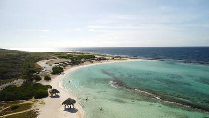 aerial view of the beach in Aruba