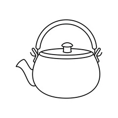 teapot lineal icon with white background vector stock illustration