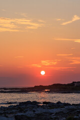 初夏の千葉県館山の美しい夕陽