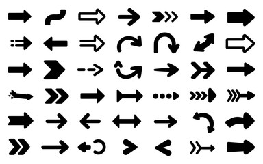 Arrow Icon Set - High-Quality Collection of Vector Arrows for Web, Graphic Design, and User Interface Projects"