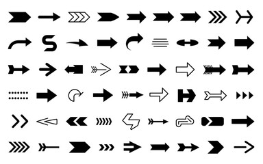 Arrow Icon Set - High-Quality Collection of Vector Arrows for Web, Graphic Design, and User Interface Projects"