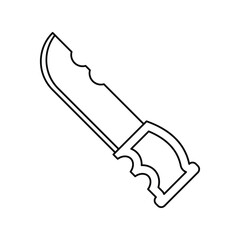knife lineal icon with white background vector stock illustration