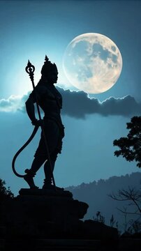 silhouette of a hanuman Jayanti