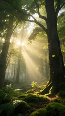 Obraz premium morning in the forest 0008
