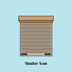 Garage door, security and protection of a auto mobile. shutter door icon, pictogram on sky background. garage and doors logo. Vector simple flat graphic illustration. Eps file 132.