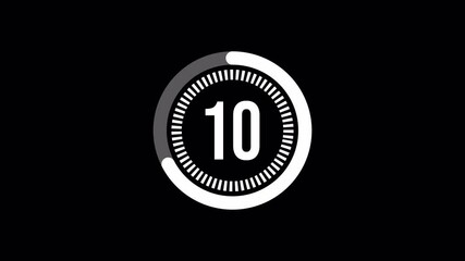 15 second circle countdown. 15 to 0 second animation countdown - Powered by Adobe