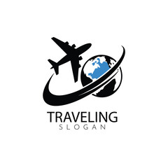 Traveling, travelling,, tour logo