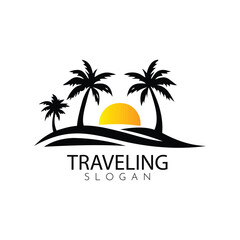 Naklejka premium Traveling, travelling,, tour logo