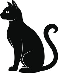 black cat vector illustration