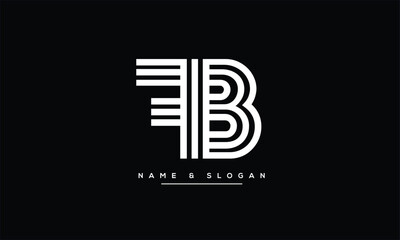 FB, BF, F, B Abstract Letters Logo Monogram