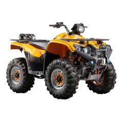 Fototapeta premium All-terrain vehicle (ATV) isolated on white and transparent background.