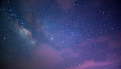 Fototapeta premium Mystical Night Sky with Sparkling Stars and Nebula Fog