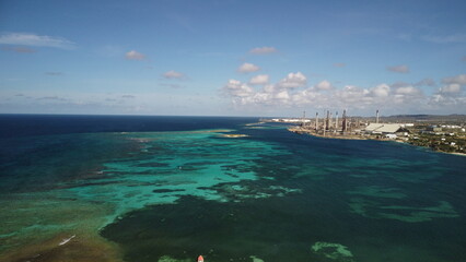 view of the sea from the drone