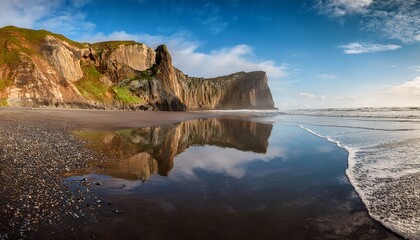 of mirrored cliffs their surfaces reflecting