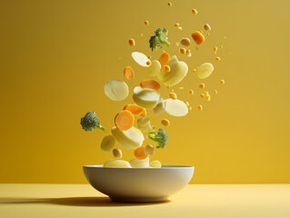 Levitation of food ingredients in mid-air