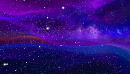 Obraz premium Vibrant Outer Space with Glowing Stars and Galactic Waves