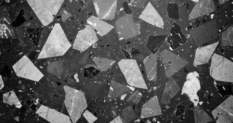 Monochrome Terrazzo Mosaic Stone Texture