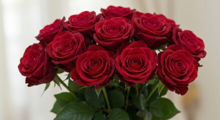 Obraz premium Red roses bouquet