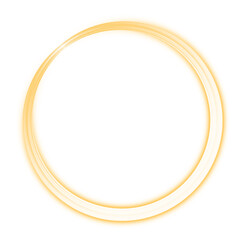 Moving circle speed,yellow glowing speed light,neon yellow glowing frame line rays on transparent png