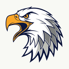 Bald eagle head vector art