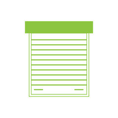 Green shutter door icon, pictogram on white background. garage and doors logo. Vector simple flat graphic illustration. Eps file 135.