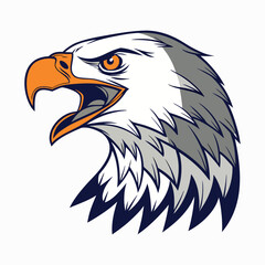Bald eagle head vector art