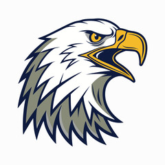 Bald eagle head vector art