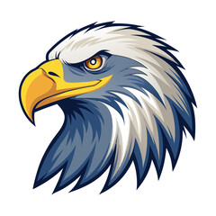 Bald eagle head vector art