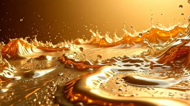 In a surreal amalgamation of swirling golds and silvers, dripping lines forming noise hazy abstract silhouette cascade like liquid mercury, their fluid motion gracefully gliding across the