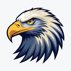 Bald eagle head vector art