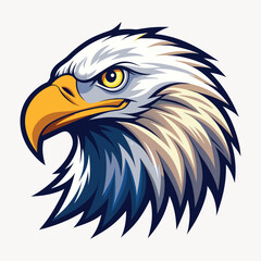 Bald eagle head vector art