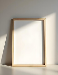 Minimalist modern photo frame. Minimal photo frame for mock up. Clean and simple style home decoration. pink and blue color tone. Aesthetic interior design. relax and chill. key up.