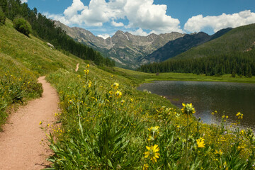 Piney Lake near Vail Colorado in the Rocky Mountains