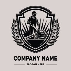 Lawn care vector logo design