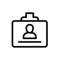 Fototapeta premium Identification badge with user profile icon