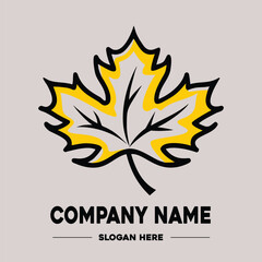 Maple leaf vector logo design