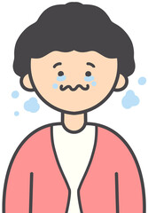 우는 사람 캐릭터 일러스트