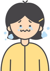 우는 사람 캐릭터 일러스트