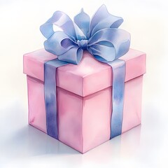 Obraz premium Watercolor Gift Boxes with Ribbons