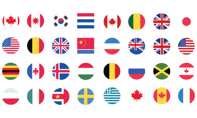 World Most Popular Rounded Flags