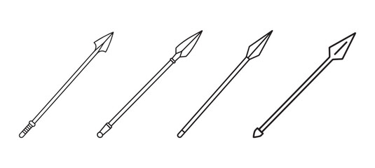 the spear icon. vector flat icon set