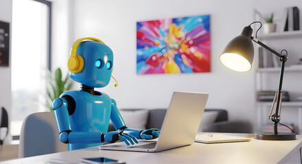 AI Assistant providing feedback to customer, Autopilot Remote help Concept.