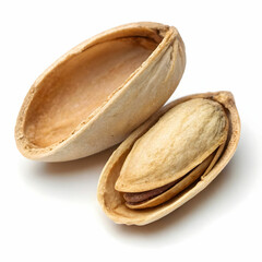 Fototapeta premium An empty pine nut shell, the natural protective casing left after extracting edible pine nuts,