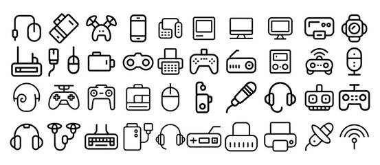 Electronic device icon set