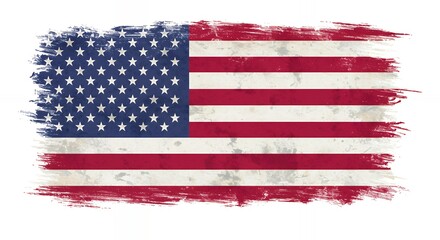 Grunge American Flag Distressed USA Banner for Patriotic Designs